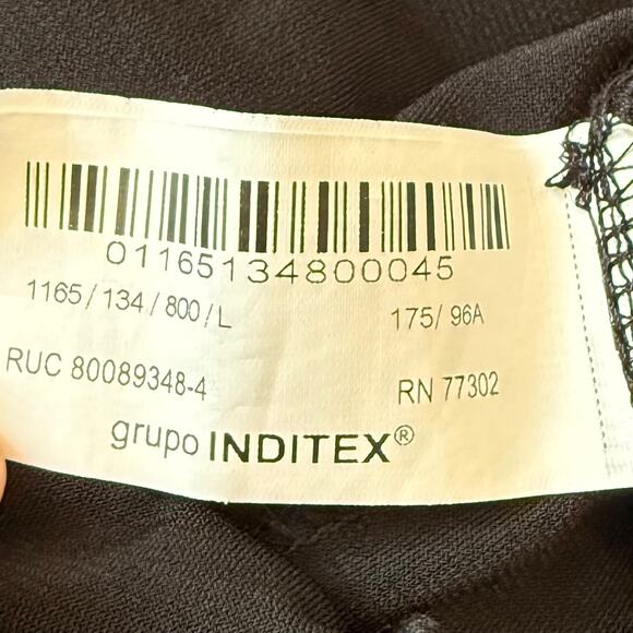 Zara LittleBlackDress Slip Slinky Cowl Draped Neck Open Back Midi L Minimalist - Picture 8 of 10